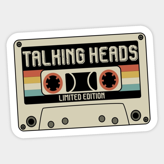 Talking Heads - Limited Edition - Vintage Style Sticker by Debbie Art